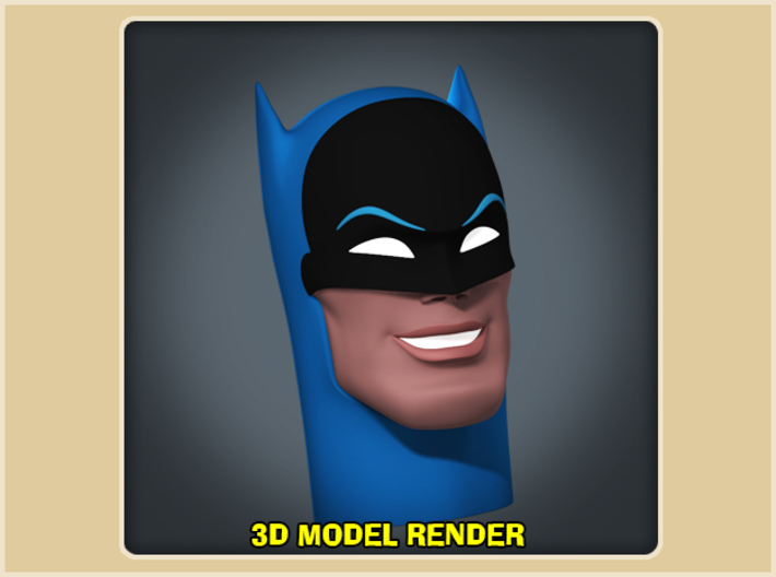 1:6 Scale Batman Head 3d printed