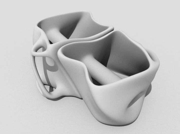 The Inversion Mugs (two) 3d printed View of Inversion
