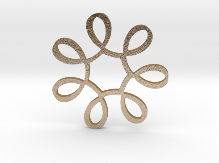 Looped Circle Pendant 3d printed