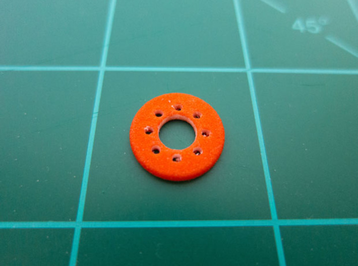 Bussard Dome Assembly - 1:1000 - 02 3d printed Printed part in "Strong and Flexible" orange polished plastic.