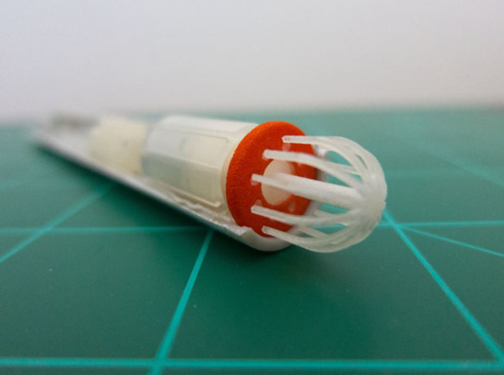 Bussard Dome Assembly - 1:1000 - 03 3d printed Printed part with mini motor inside in kit nacelle part.