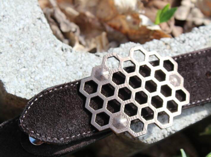 Honey comb belt buckle 3d printed