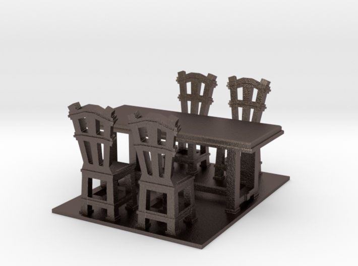 Dinner table and chairs 1.12 3d printed
