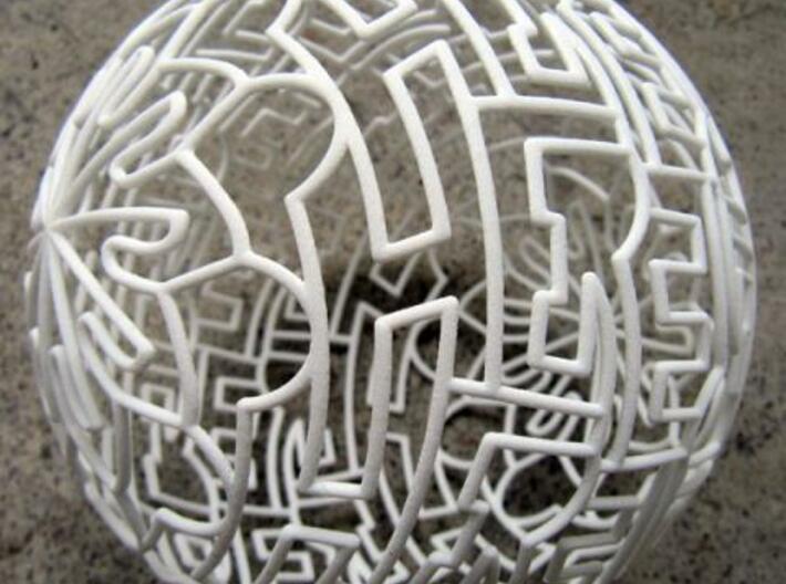 &quot;Sphere&quot; Sphere 3d printed RL photo, close up.