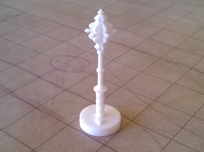 Role Playing Counter: Mace 3d printed Mace in Strong & Flexible Plastic (Polished White)