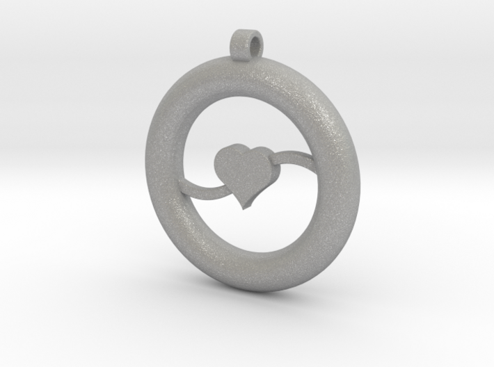 Ring Pendant - Heart 3d printed