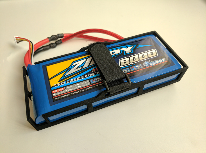 8000mah Lipo Battery Tray / Holder for Zippy Fligh 3d printed Lipo Battey Tray