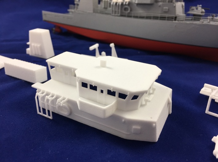 HMCS Kingston, Details 1 of 2 (1:200, RC) 3d printed detail view of the superstructure