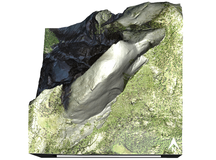 Yosemite - Half Dome Map: 6 inch 3d printed 