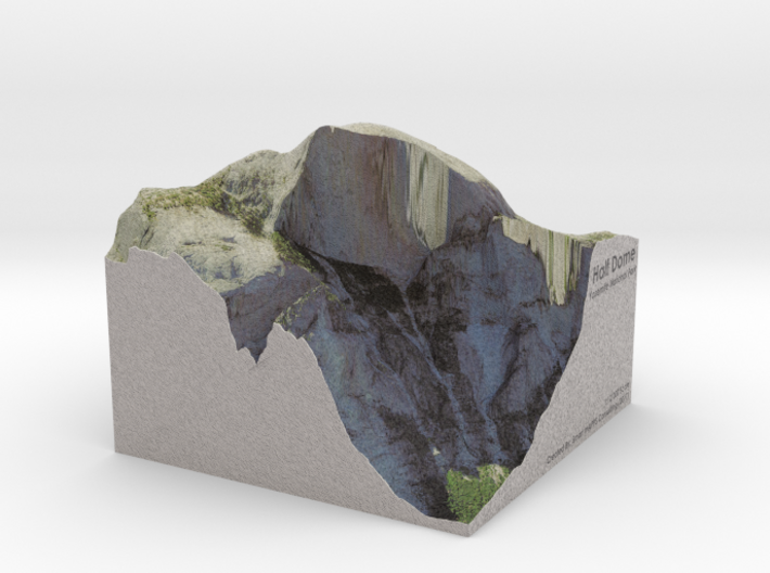 Yosemite - Half Dome Map: 6 inch 3d printed 