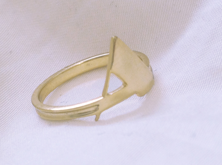 Arden Ring 3d printed gold plated brass