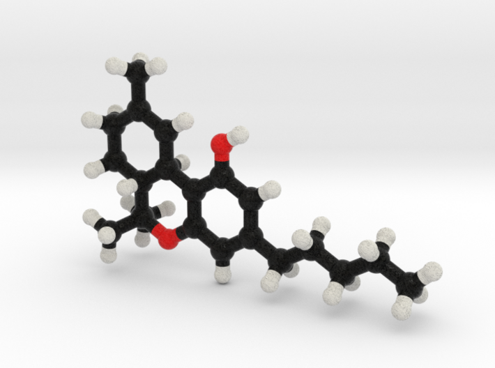 THC Molecule Model, Symmetrical. 3 Sizes. 3d printed