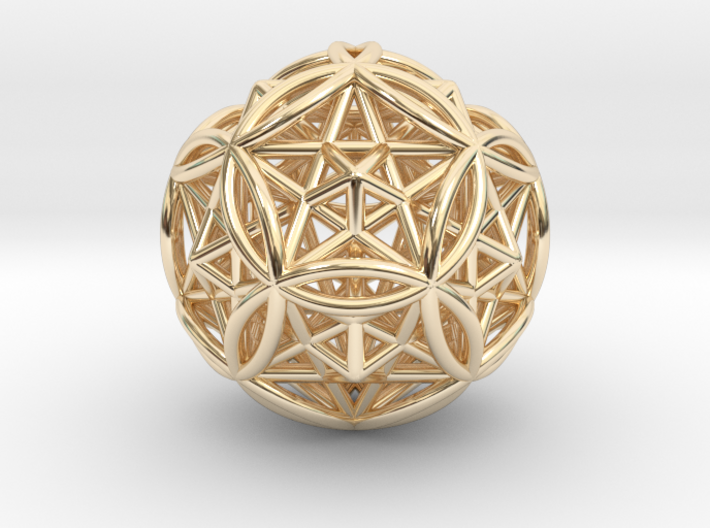 Dodecasphere w/ Icosahedron &amp; Star Faced Dodeca 2&quot; 3d printed