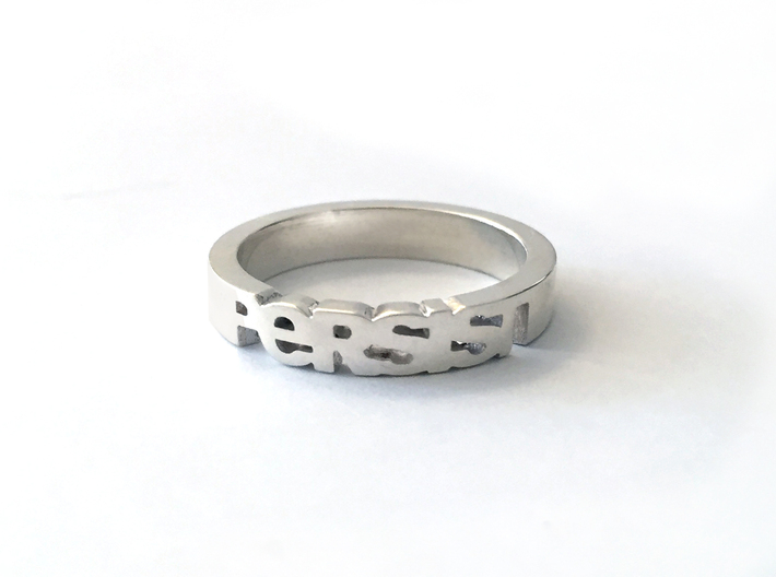 Persist Ring in 14k Gold Plated  3d printed 