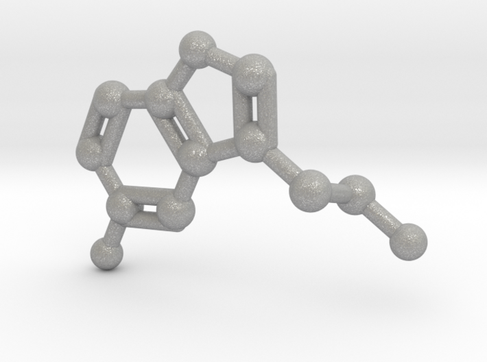 Serotonin Molecule Keychain 3d printed