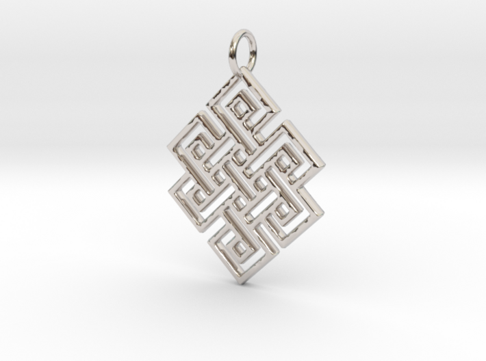 Endless Knot Religious Pendant Charm 3d printed