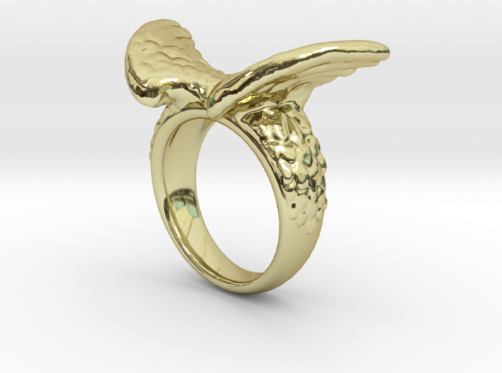 Winged Ring 3d printed