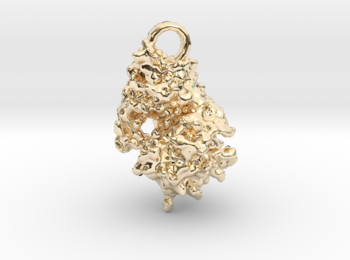 Kinase Necklace - Small - 24mm Tall W/ Ring 3d printed