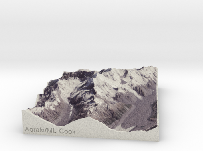 Aoraki/Mt. Cook, New Zealand, 1:150000 Explorer 3d printed 