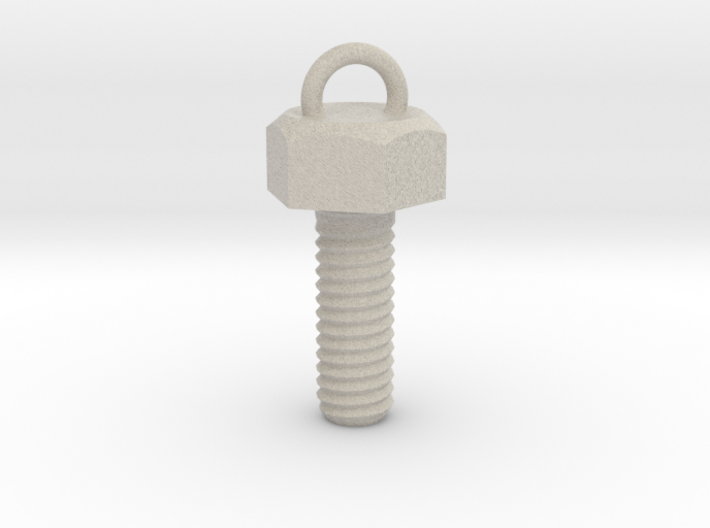 Silver Hex Bolt 3d printed