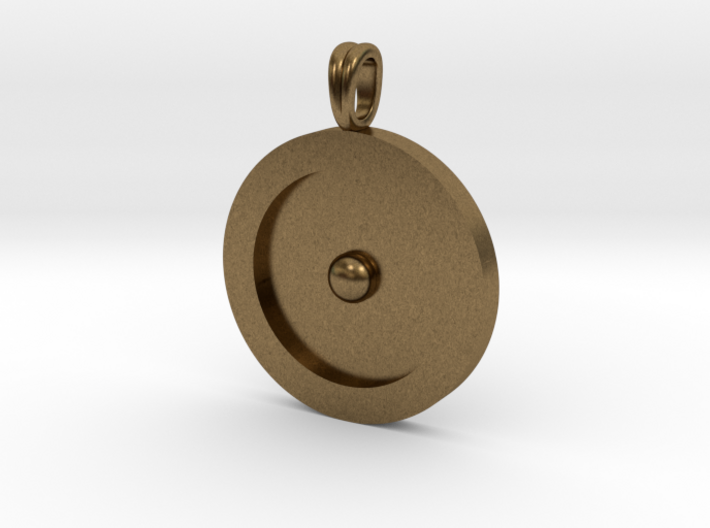 Circumpunct Dot Circle symbolic Jewelry Pendant 3d printed