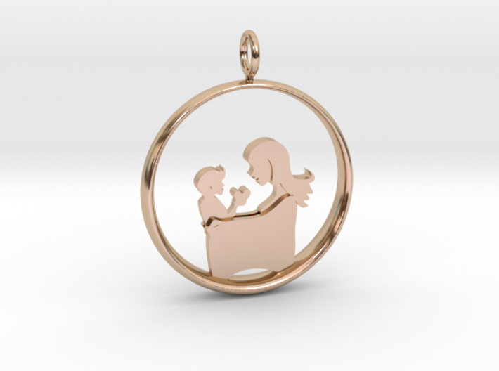 Mother & Son Pendant 3 -Motherhood Collection 3d printed 