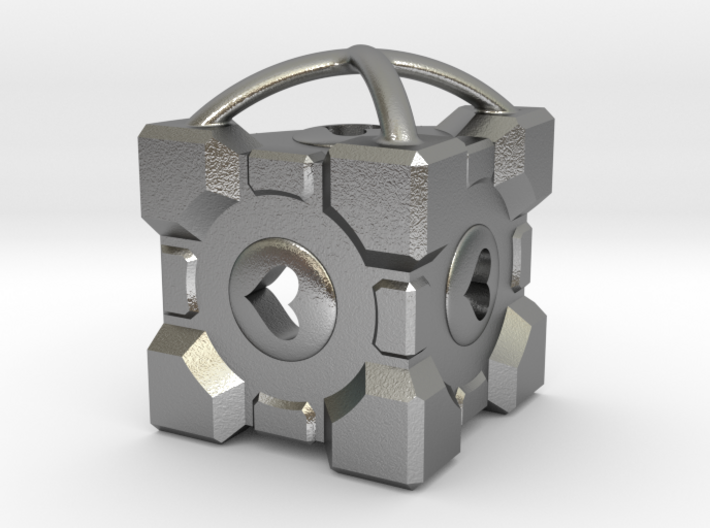 1&quot; Portal Companion Cube Pendant 3d printed