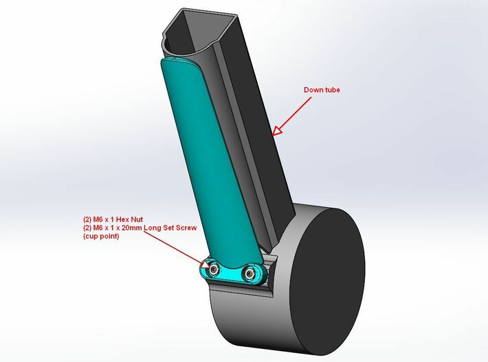 FLX Front Down Tube Guard 3d printed