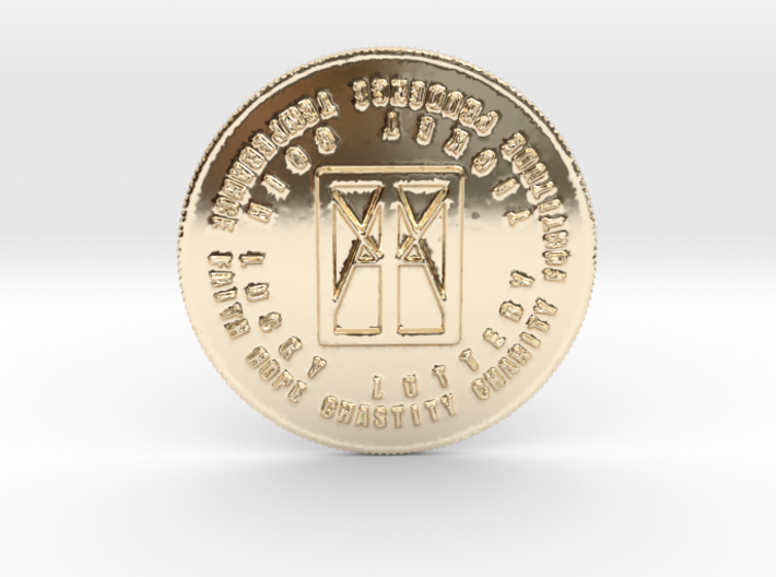 I AM that I AM Coin of 7 Virtues Large 3d printed