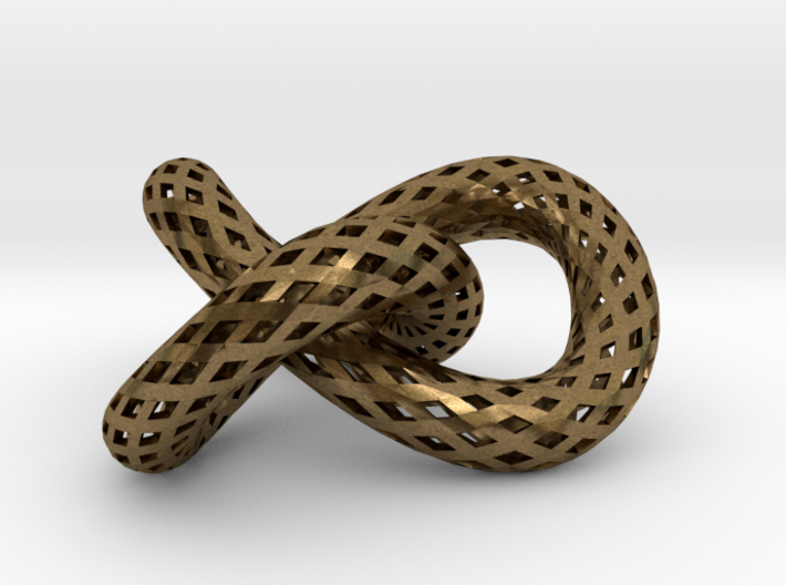 Trefoil knot, strips 3d printed