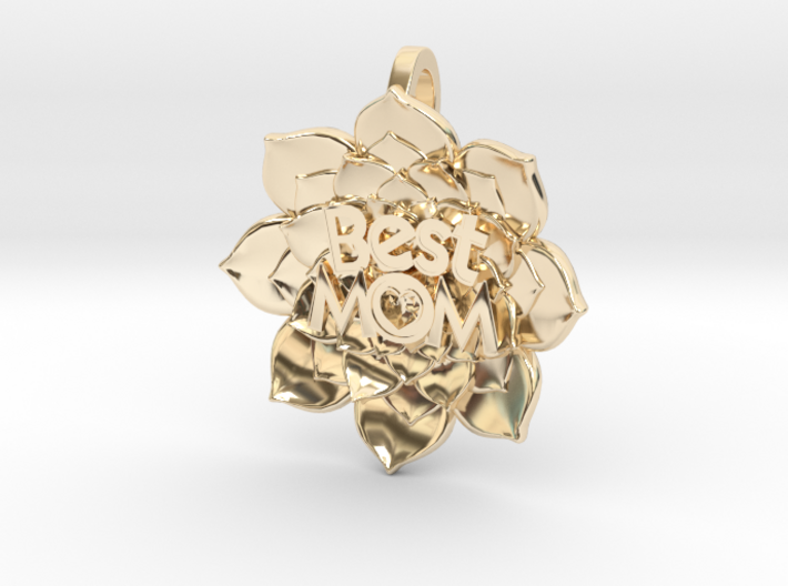 Mother's Day - Flower Pendant #BestMom 3d printed