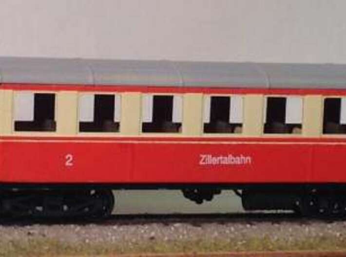 LBPH (H0e) - Payerbach Personenwagen BW11-14 3d printed 