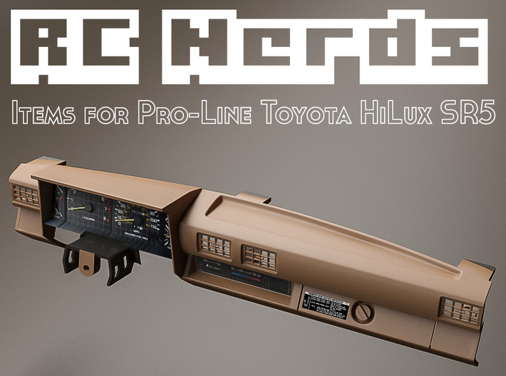 RCN009 dashboard for Pro-Line Toyota SR5 3d printed