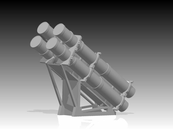 Harpoon missile launcher 4 pod x 4 set 1/75 3d printed