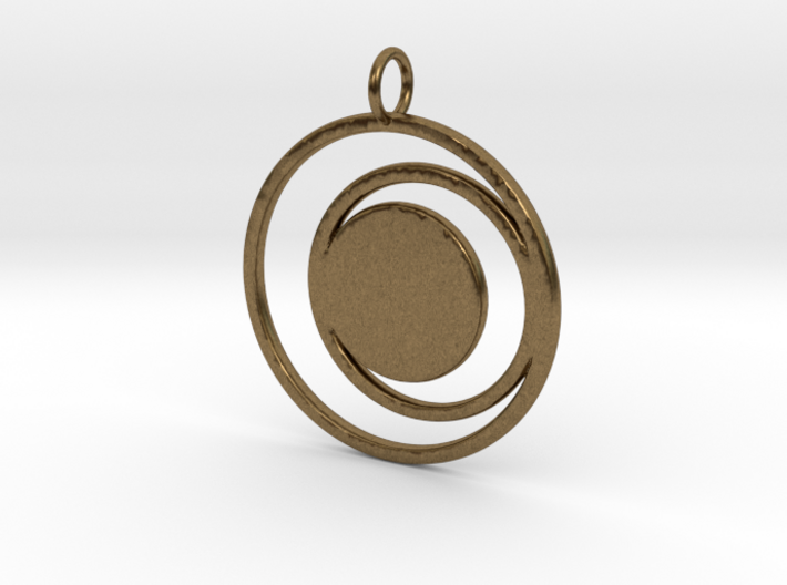 Abstract Two Moons Pendant Charm 3d printed
