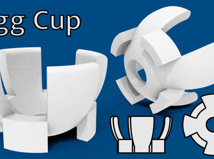 Egg Cup 3D Model Design 3d printed Views