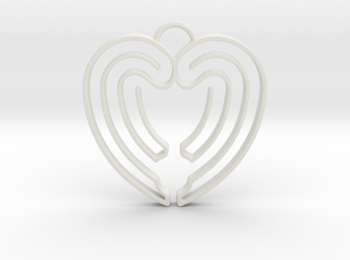 Heart Shape Angel Wings 3d printed