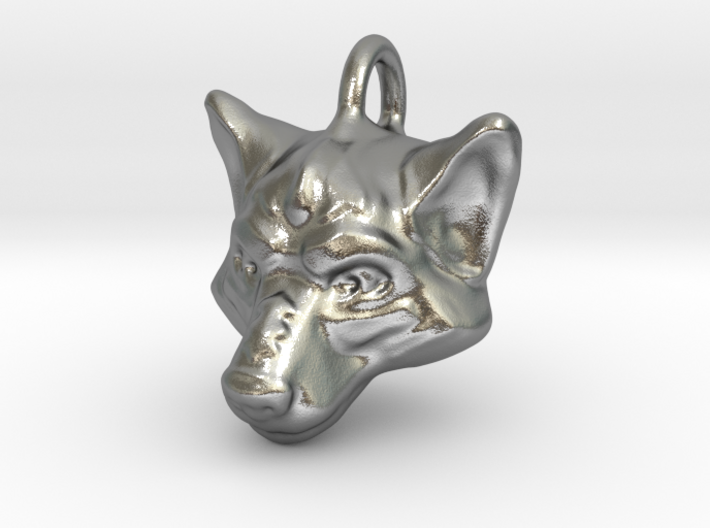 Wolf Pendant 3d printed