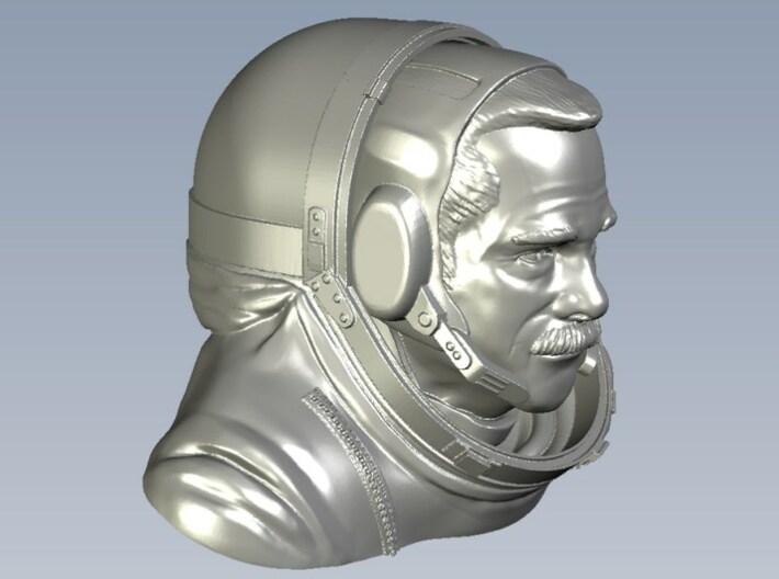 1/9 scale astronaut Chris Austin Hadfield bust 3d printed 