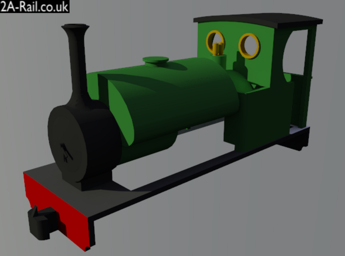 SK03 - &quot;Mongrel&quot; OO9 Steam Locomotive 3d printed Coloured Test Render