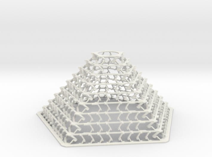 Pentagonal Pyramid Staggered Desktop Decor Lamp 3d printed