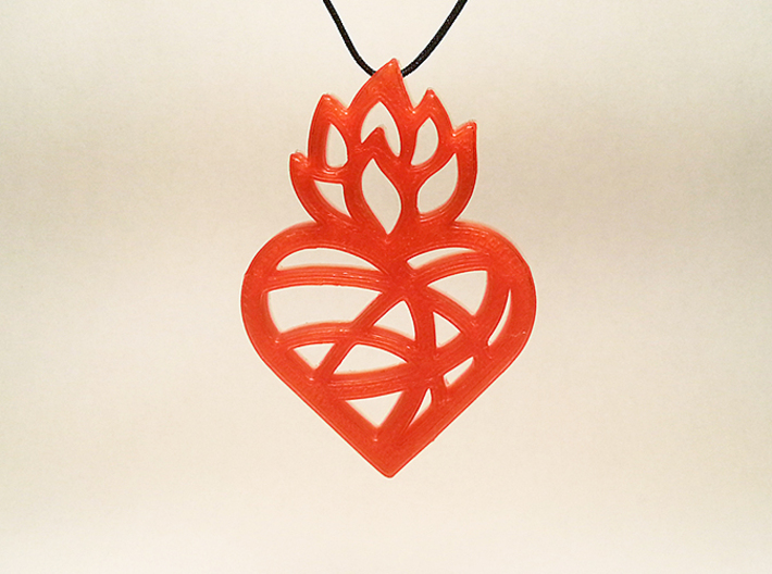Flaming Heart No.02 3d printed Test print from my 3d printer. PLA, 1.75mm