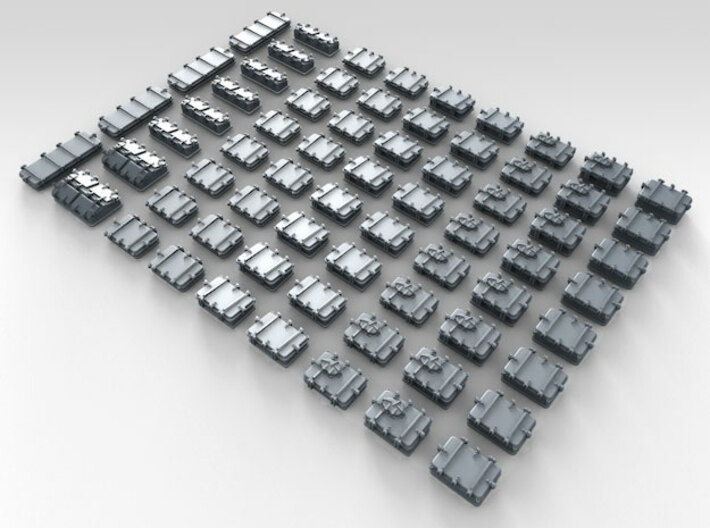 1/400 Royal Navy Assorted Deck Hatches x68 3d printed 3d render showing product detail