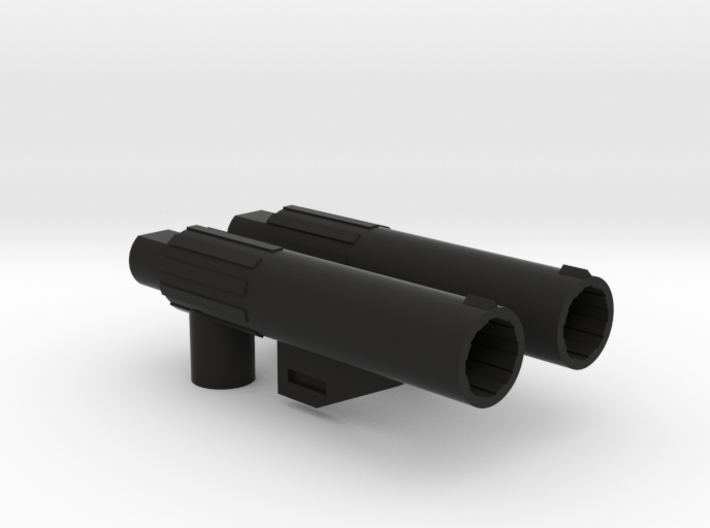 CW/UW Bruticus/Baldigus Cannon Extensions 3d printed Black Strong &amp; Flexible