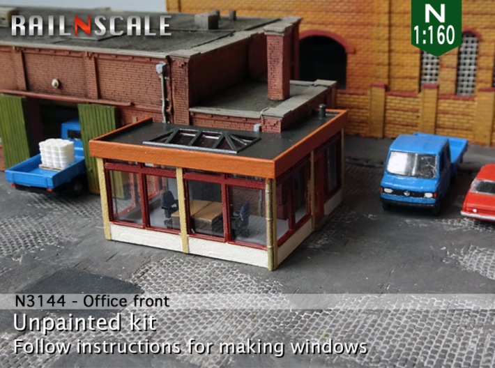 Office front (N 1:160) 3d printed