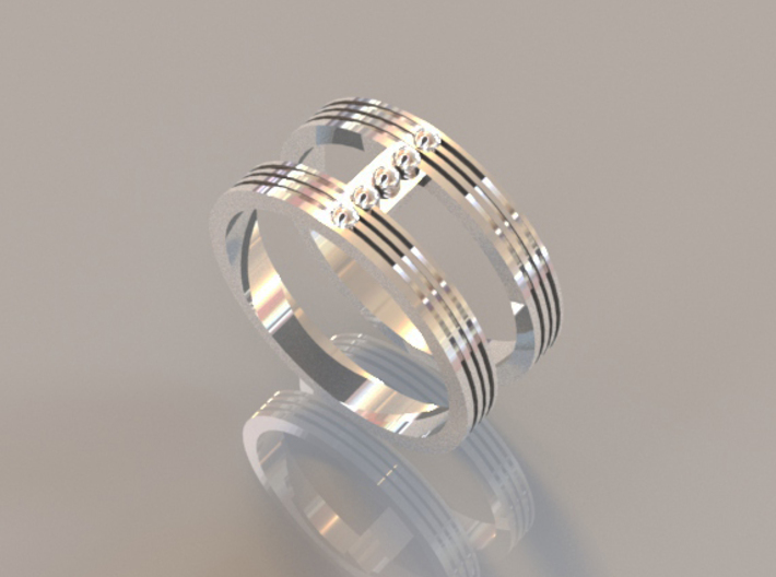 Fashion ring 3d printed 