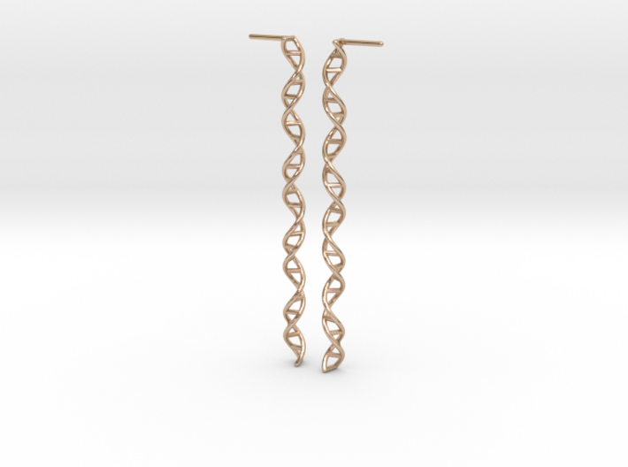Double Helix 73 mm (2.9&quot;) Earrings 3d printed