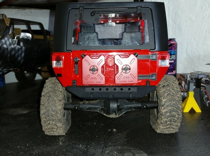 Rear Bumper with Receiver Hitch for Axial SCX10 3d printed