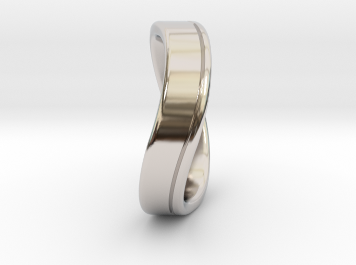 Wedding Ring INFINITY. Comfort fit. Size 13 3d printed