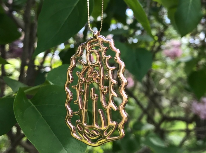Our Lady of Guadalupe Pendant 3d printed 